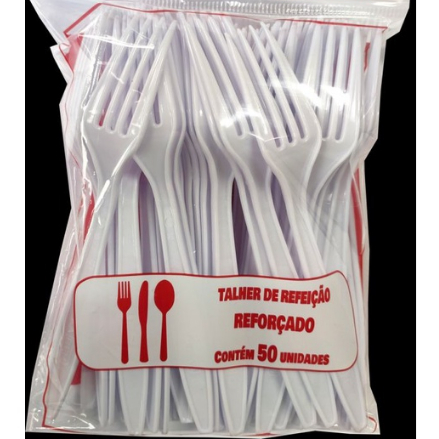 50 ou 100 Unidades de Garfo Descartável Reforçado Para Refeição em Oferta na Shopee