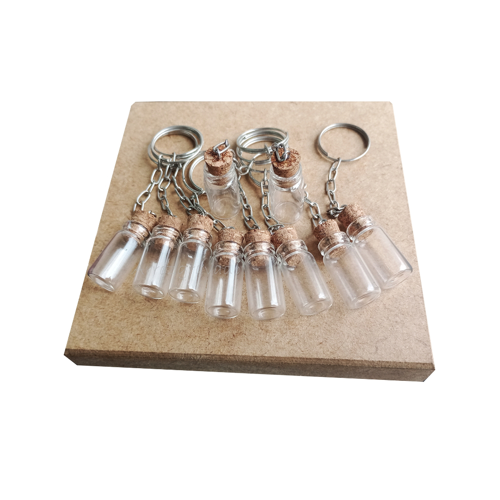 Kit 60 chaveiros,garrafinha penicilina,mini terrário,coloque cinzas,mini terrário