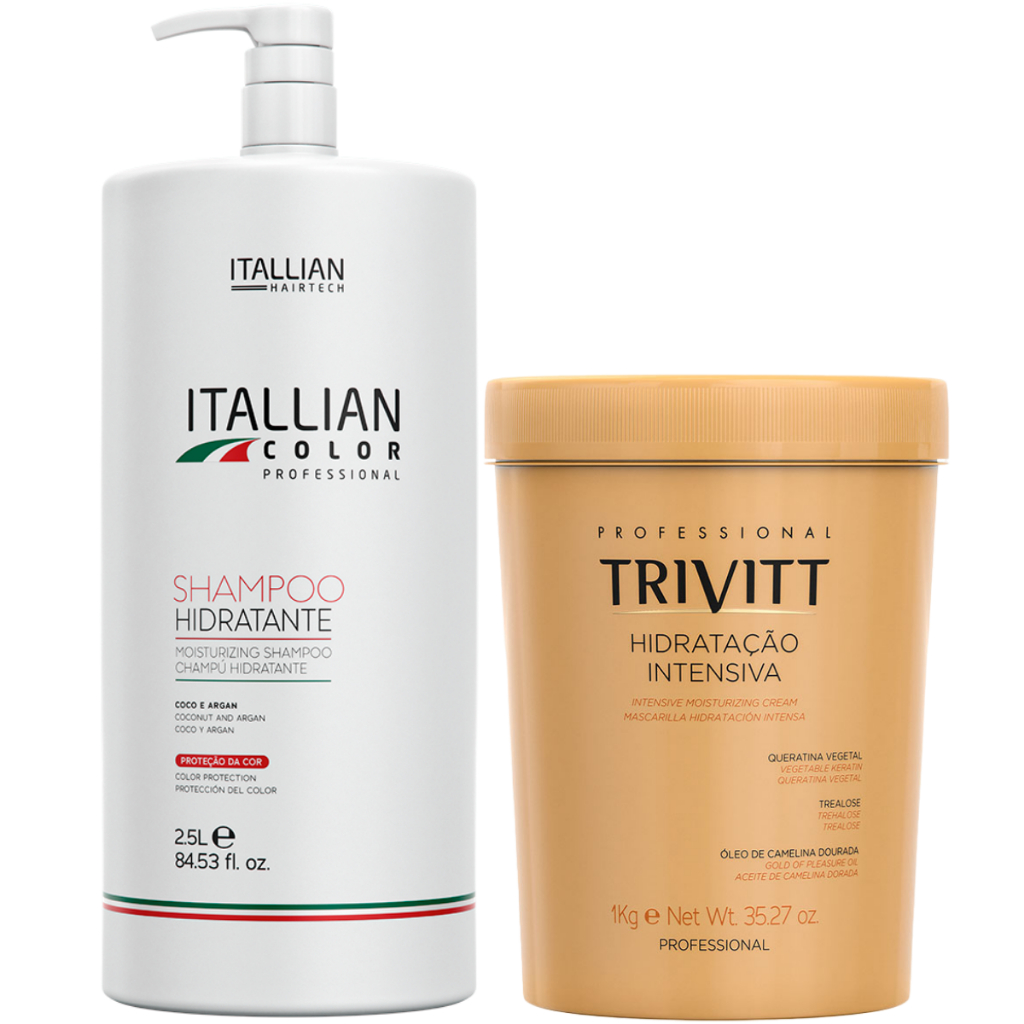 KIT SHAMPOO HIDRATANTE 2,5 E HIDRATAÇÃO INTENSIVA 1KG em Oferta na Shopee