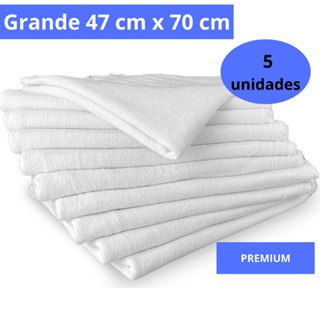 Pano De Chão Branco Grande Grosso Kit 5 Unidades Atacado Saco Duplo Premium em Oferta na Shopee