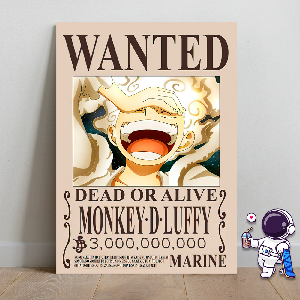 One Piece Wanted Quadro Placa Decorativa 20x28CM MDF em Oferta na Shopee