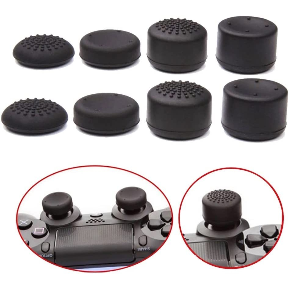 Kit Grips Controle Ps4 Ps5 Extensores Analógicos Borracha - 8 em 1 Playstation - 6 em 1 Xbox