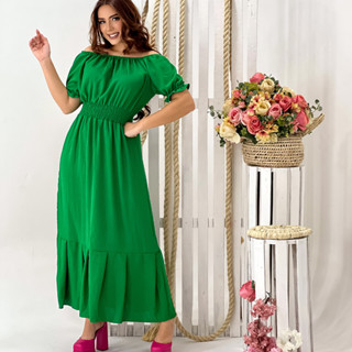 Vestido Longo Duna Com Lastec Duas Marias Ciganinha