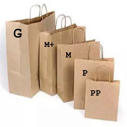 Sacola KRAFT ou COLORIDA com 10 Unidades em Oferta na Shopee