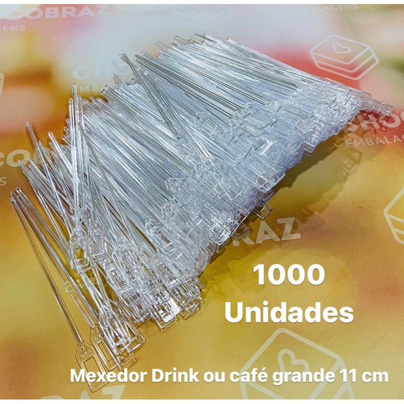 1000 Mexedor de Drink G ou Café 11  Mexa Bem Centímetros em Oferta na Shopee