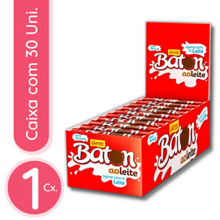 Chocolate Baton Ao Leite Garoto - 1 Caixa / 30 Unidades