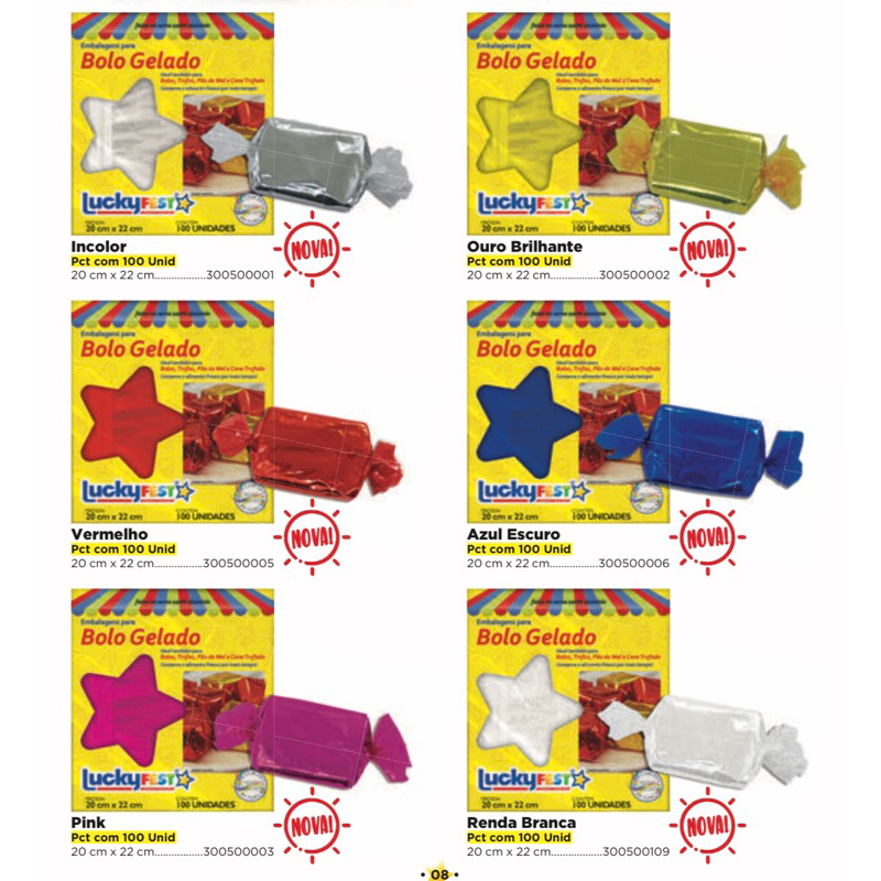 Embalagem Laminada Para Bolo Gelado 20x22 com 100 ~500 Unidades em Oferta na Shopee