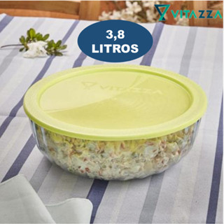 Tigela de Vidro com Tampa 3.8L Vitazza Oceani