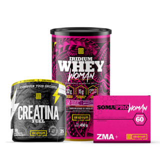 Kit Whey Woman 450g + Creatina Monohidratada Fuel 150g + Soma Pro Woman