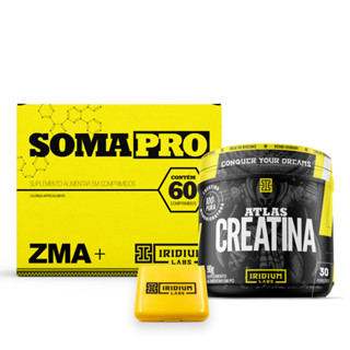 Kit Soma Pro ZMA + Creatina 90g + Porta Cáps