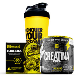 Kit Creatina Fuel 150g + Kimera Thermo + Coqueteleira 3 Doses (Amarela)