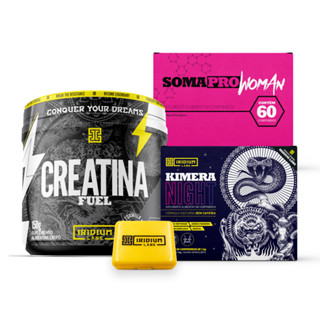 Kit Creatina Monohidratada Fuel 150g + Kimera Night + Soma Pro Woman + Porta Cáps