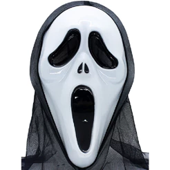 Máscara Pânico Fantasia Plástico E Tecido Halloween