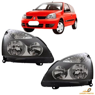 Par Farol Renault Clio 2003 Á 2012 Máscara Negra Foco Duplo em Oferta na Shopee