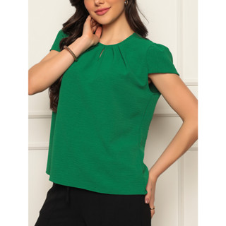 Blusa feminina manga curta tecido duna