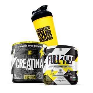 Kit Creatina Fuel Monohidratada 150g + Pré Treino Full Tilt + Coqueteleira - Iridium Labs