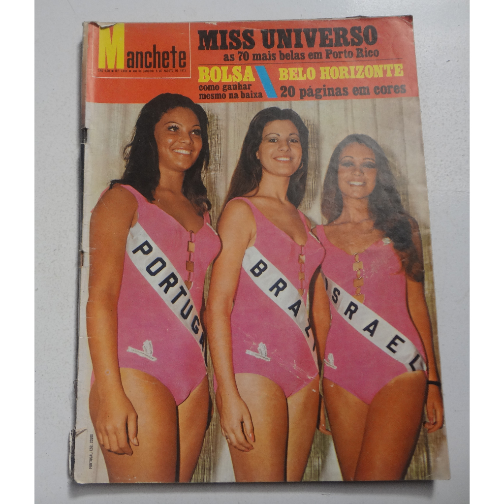 Revista Manchete MISS UNIVERSO 5 DE AGOSTO 1972