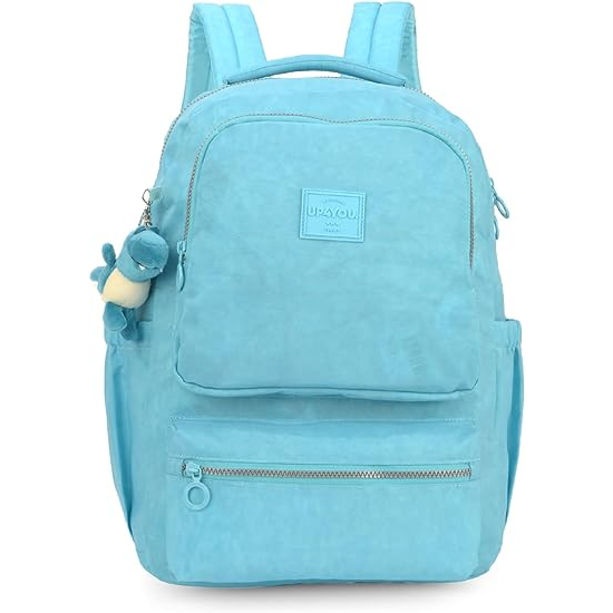 Mochila Escolar Up4You Crinkle Turquesa Luxcel MJ48985UP