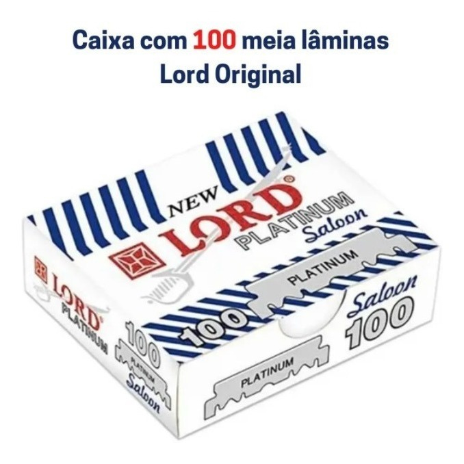 Lord 100 Lâminas Para Barba Platinum - Meia Lâmina Original Alta Qualidade em Oferta na Shopee