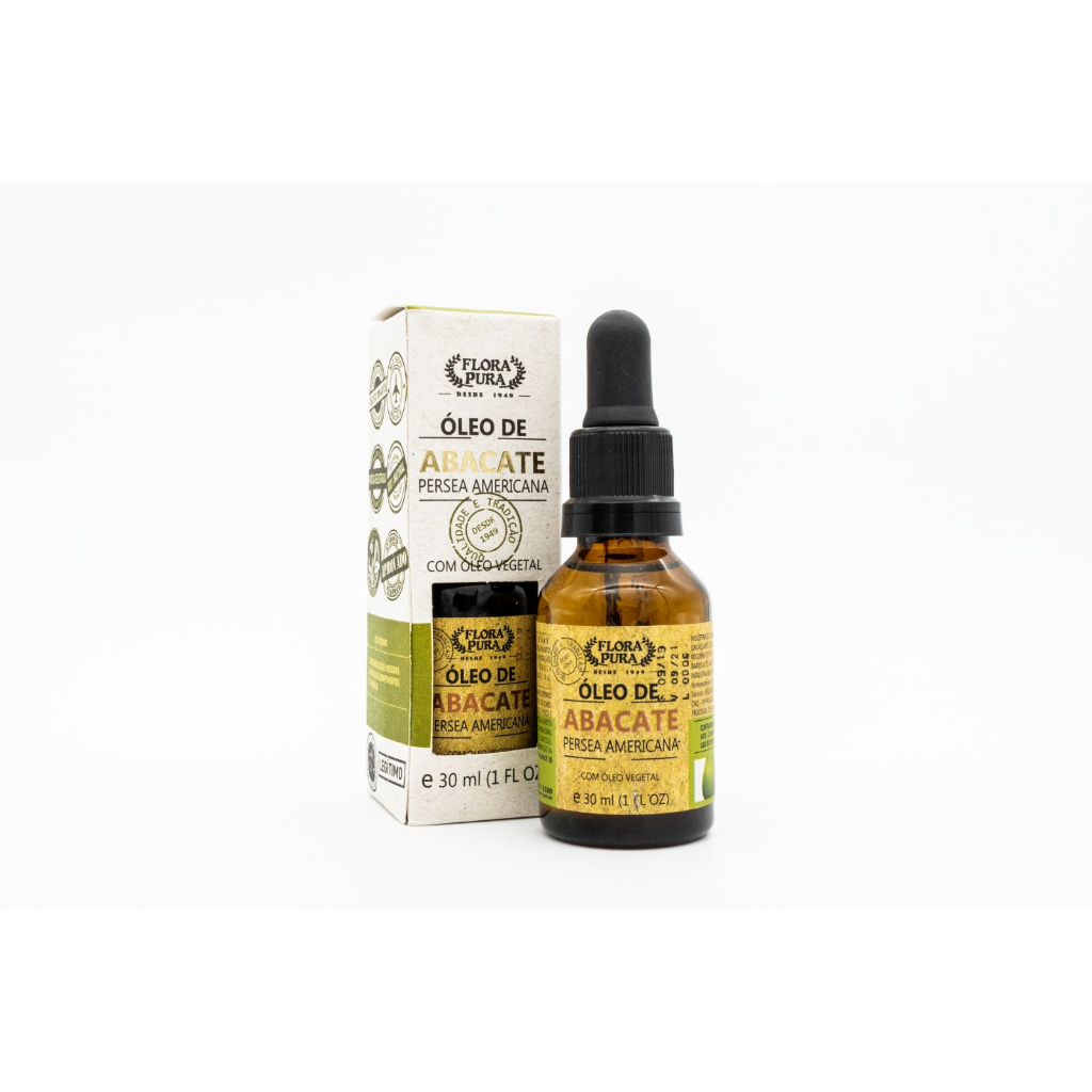 Óleo Vegetal de Abacate Conta Gotas 30ml Flora Pura em Oferta na Shopee