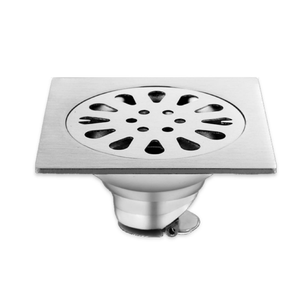 Ralo Inox Grelha Quadrado 10x10cm 3MM Espessura Drenagem Anti Inseto Anti Odores Para Banheiro Aço SUS201