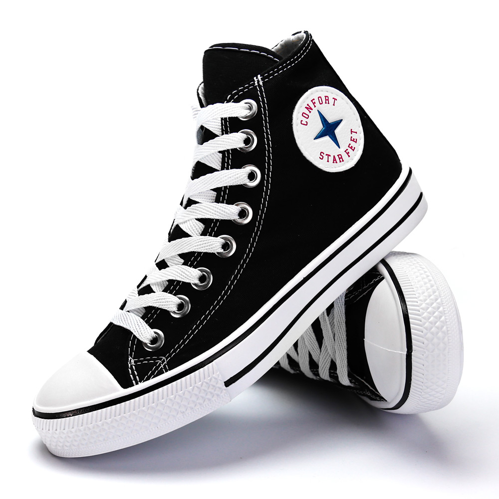 Tênis Cano Médio Alto Star Feet Moda Casual Estilo Tendência Sapatenis Feminino Masculino Botinha