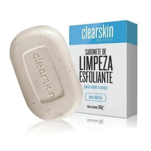 Sabonete de Limpeza Esfoliante com Ácido Salicílico 70g Clearskin Avon em Oferta na Shopee