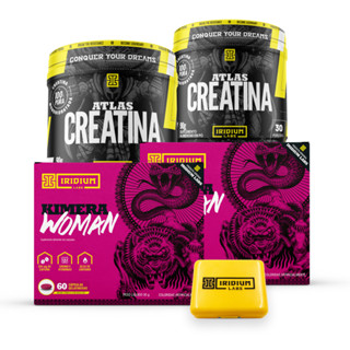 Kit 2x Kimera Woman + 2x Creatina 90g + Porta caps