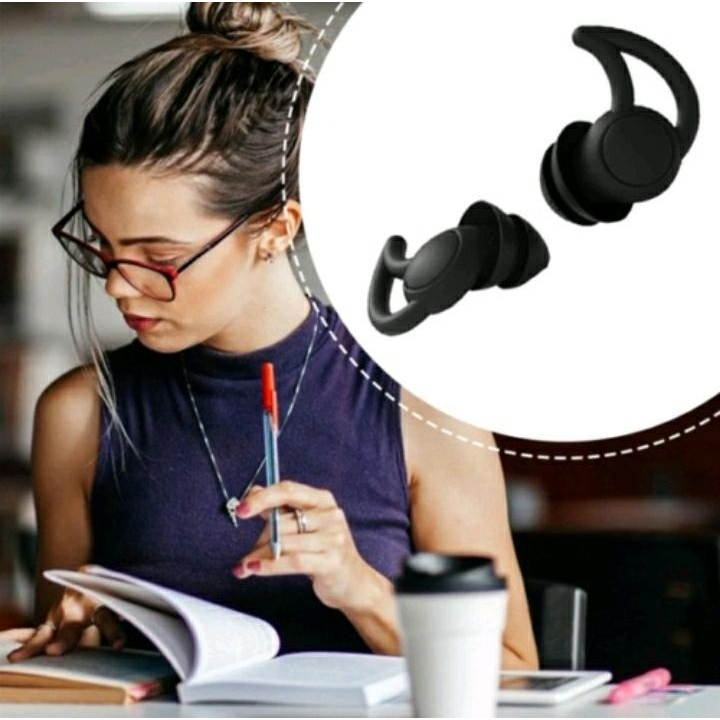 Abafador De Som 3 Camadas Para Dormir Estudar Tampão Alta Qualidade em Oferta na Shopee
