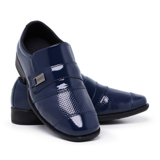 Sapato Social Infantil Masculino 444 Cores Pajem Conforto Bico Quadrado em Oferta na Shopee