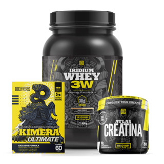 Kit Whey Protein 3W e Creatina 90g e Kimera Ultimate Thermo Tecnológico - Iridium Labs