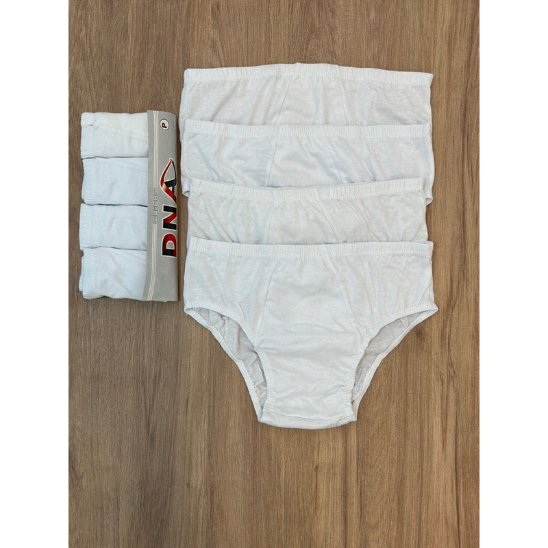 Cueca Tradicional Branca Kit 4 Cuecas Adulto Brancas de Algodão tradicional Ref: 163