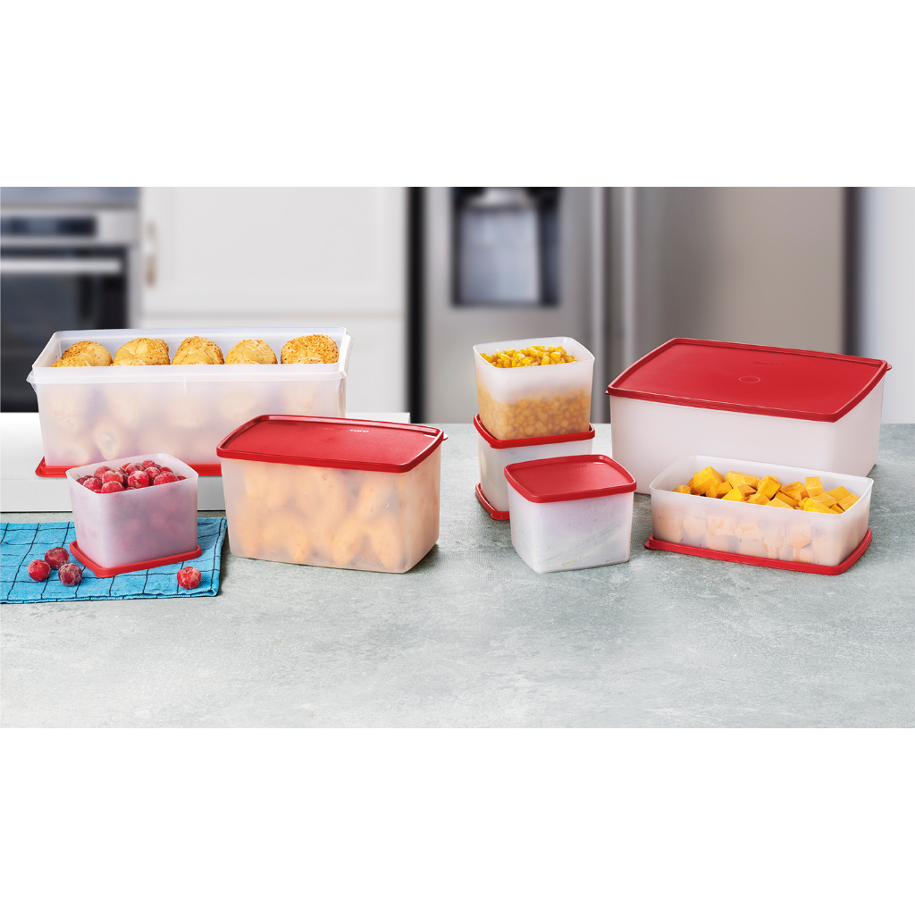 KIT FREEZER 8 PEÇAS (4UN) JEITOSO 800ML + 1 CAIXA IDEAL 1,4L + 1 ESPAÇOSA 6,5L + 1 3L + 1 MEGA CAIXA 6L - TUPPERWARE