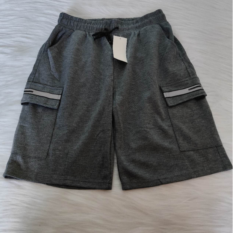 BERMUDA MASCULINO Bermudas shorts tactel com elastano Masculina 3 Bolsos Com Elástico preta