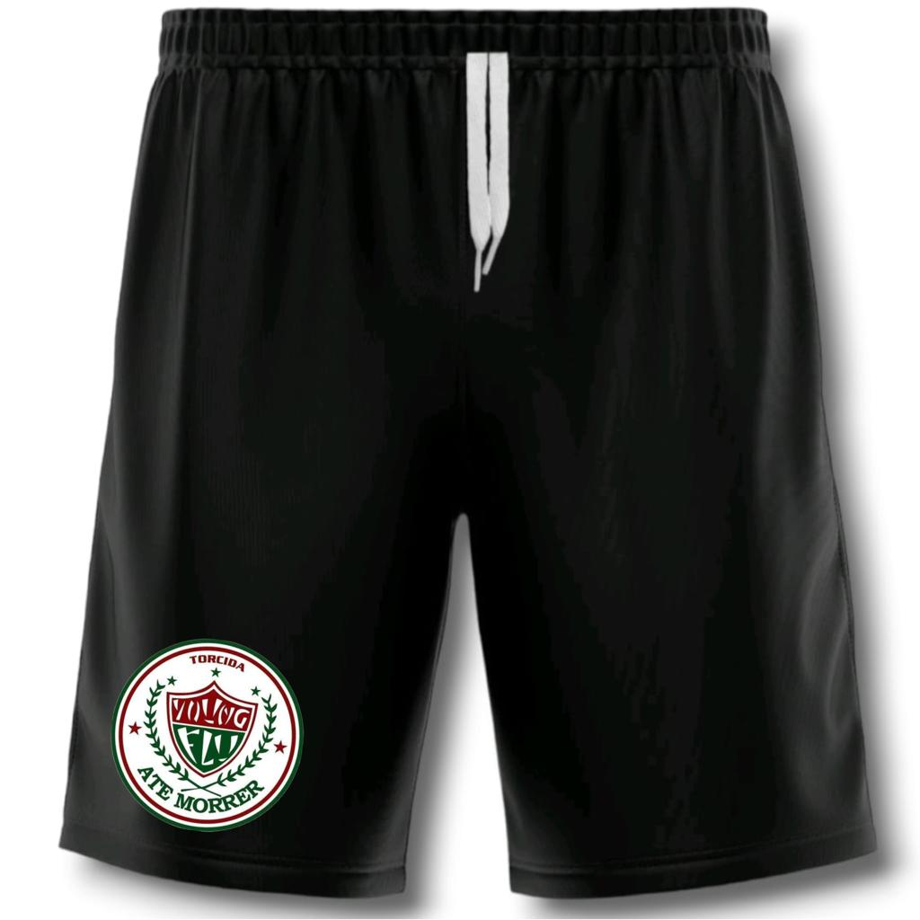Bermudas Short Young Flu Dry Fit Torcida Academia Futebol C/BOLSOS