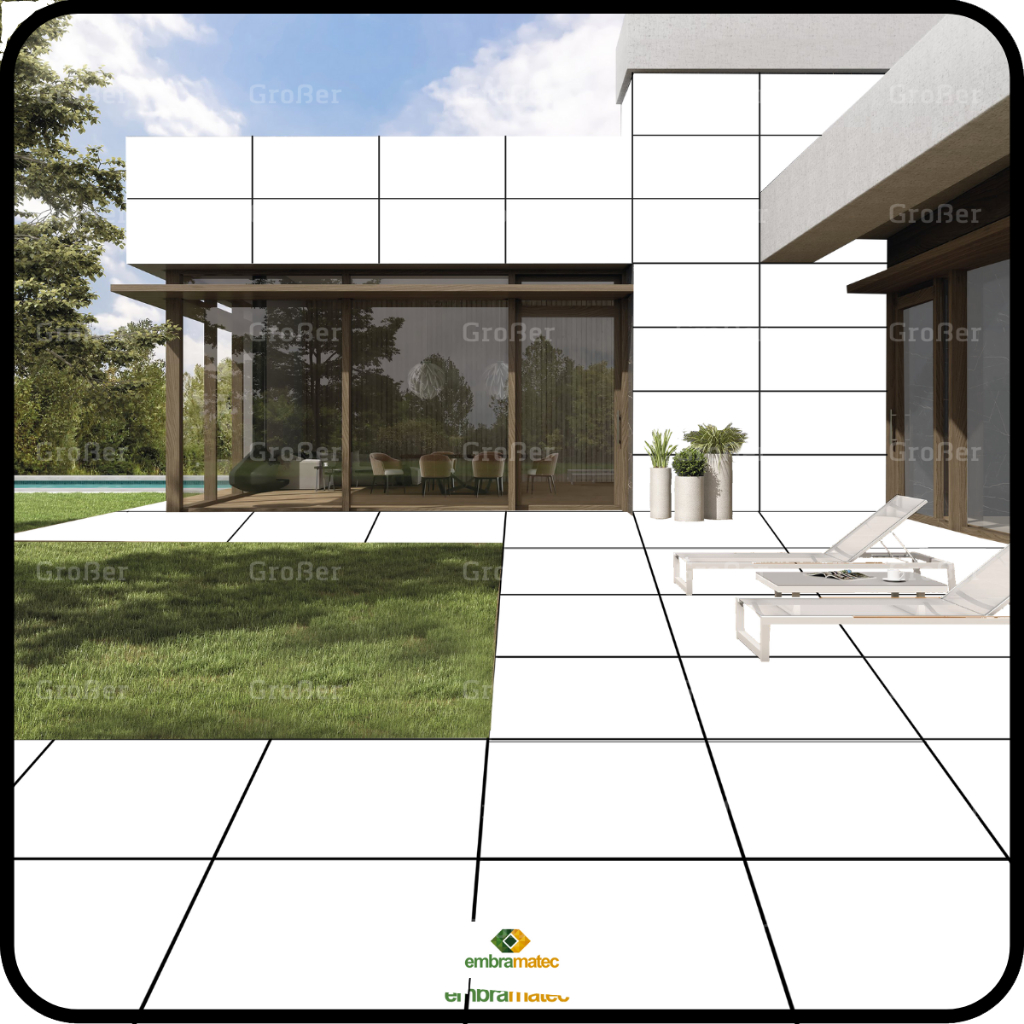 Placa Acrílica Seletora 3D Para Piso e Revestimento - ÁREA EXTERNA FACHADA