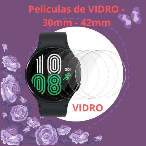 Pelicula de Vidro protetora para SMARTWATCH 30mm - 38mm