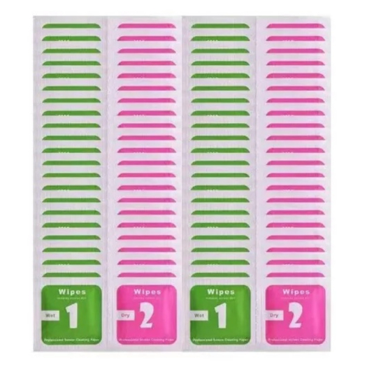Conjunto de limpeza de álcool seco e úmido 1+2 sacos de filme temperado ferramenta auxiliar para remoção de poeira do telefone móvel