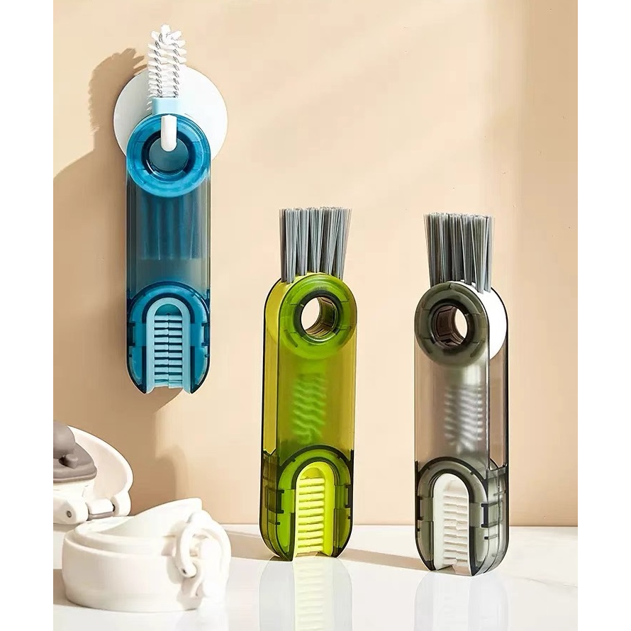 Escova de Limpeza Multifuncional 3 em 1, Tampa de Copo Minúsculo Para Garrafa de água, Ferramentas Para Limpeza de Palha por R$ 20,69