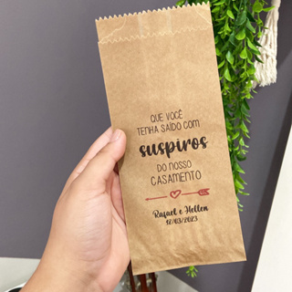 30 saquinhos de kraft personalizados em Oferta na Shopee