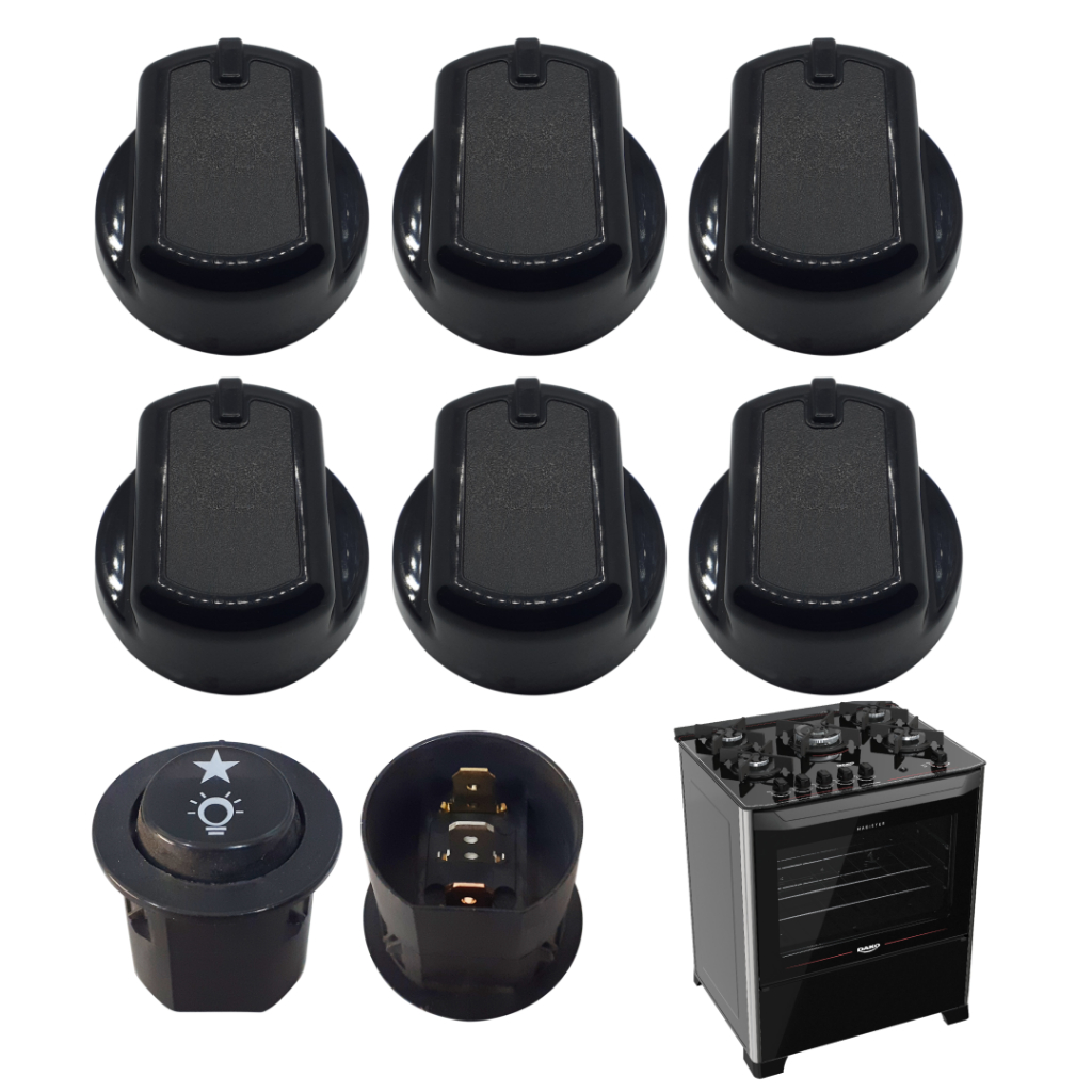Kit Com 6 Botões + Botão Interruptor Dako Magister 5 Bocas 100% ORIGINAIS