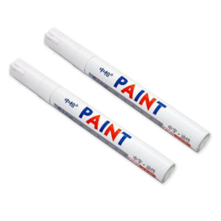 2 Canetas Marcadora Paint Marker - Branca - Pinta Pneu Tênis Reparos Cerâmica em Oferta na Shopee