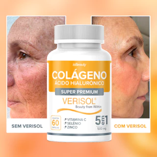 Colágeno Hidrolisado Verisol Premium Original com Vitamina C - 60 Cápsulas - Envio Rápido