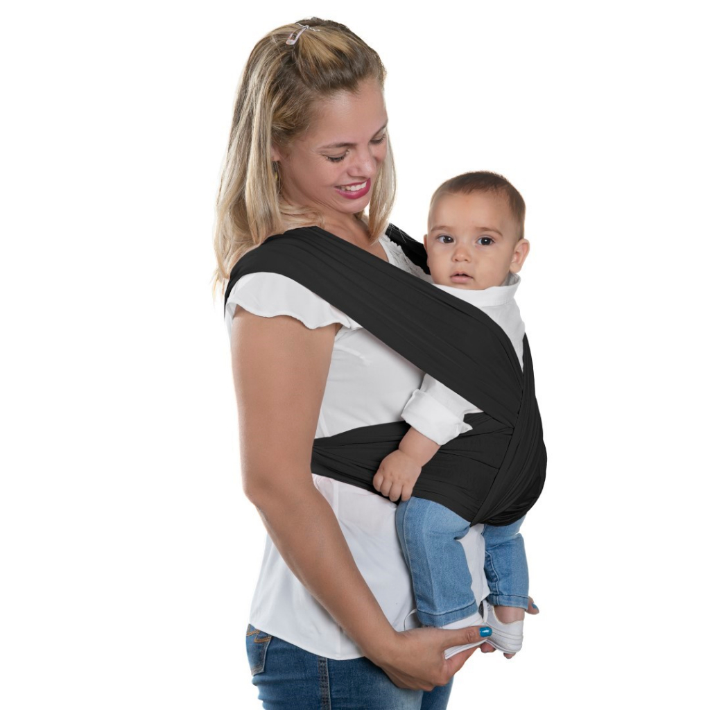 Suporte de Colo para Bebe Preto Baby Swing