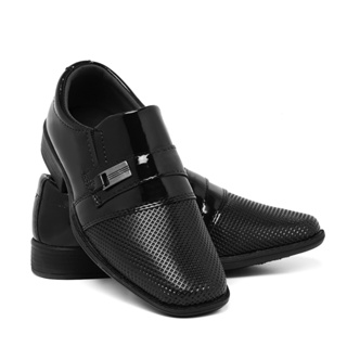 Sapato Social Infantil Masculino 448 Preto Pajem Bico Quadrado Verniz Brilho em Oferta na Shopee