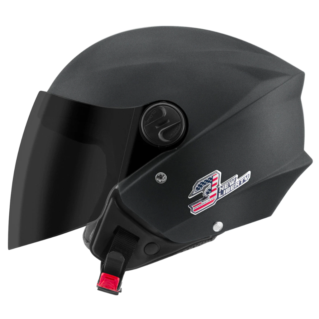 Capacete Pro Tork Preto New Liberty 3 Elite Viseira Fumê