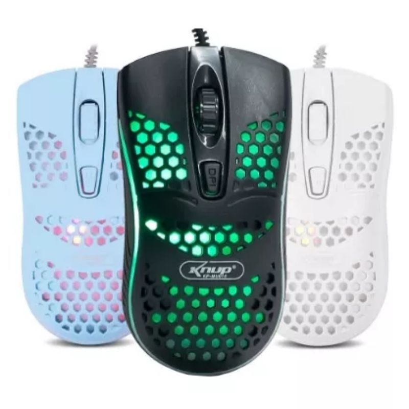 Mouse Gamer Usb com Led 1000 DPI Knup