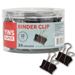 Prendedor De Papel Binder Clip 32 Mm Caixa Com 24 Unidades em Oferta na Shopee