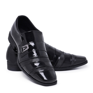 Sapato Social Masculino 803 Cores Promoção Casual Verniz Brilho Moderno Casamento Uniforme Formatura em Oferta na Shopee