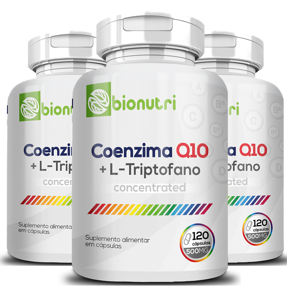 Kit 3x Coenzima Q10 120 Cápsulas 500Mg - Bionutri em Oferta na Shopee